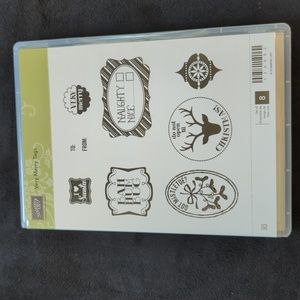 Very Merry Tags Clear Mount Stamps